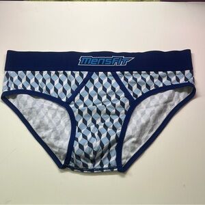 Blue Geometric Men's Briefs Mensfit